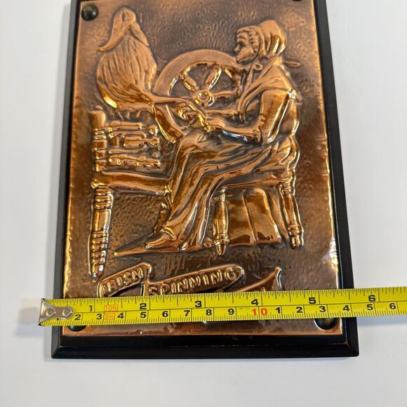 Copper work Irish Spinning Wheel Rathbanna Hand Wrought in Ireland Vintage - Picture 5 of 7